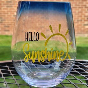 Hello Sunshine Stemless Wine Glass